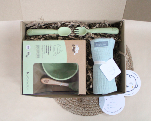 Cadeaubox | Solid food | groen | 6+ mnd | Kraamcadeau