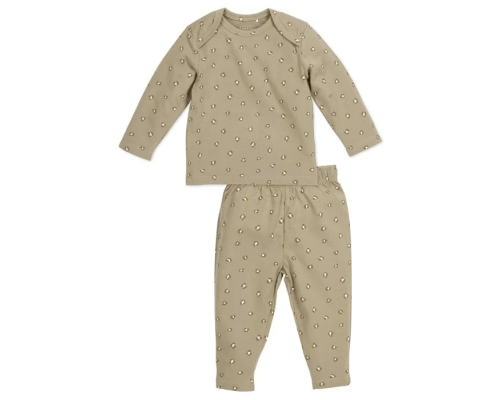 Meyco Baby Mini Panther baby pyjama - sand | 62/68| Los product | Brievenbusproof | +0 mnd