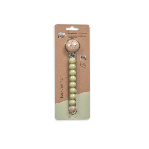 Interbaby Silicone Soother Clip Olive