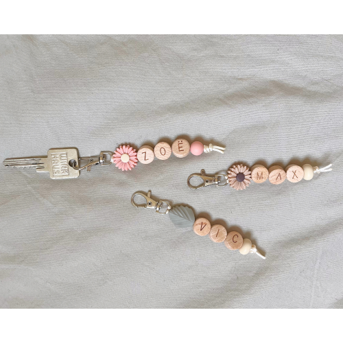 Sleutelhanger | Pink Flower | 0+mnd | s25 collectie | Brievenbusproof